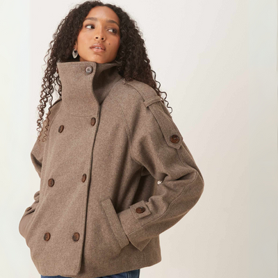 Sera Cropped Trench Coat